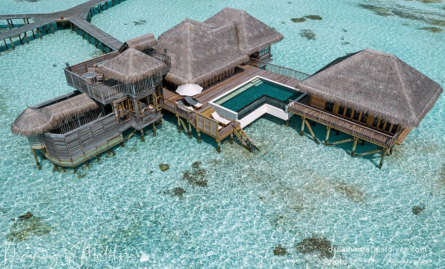 Villa Familiale Avec Piscine Vue Aerienne Gili Lankanfushi Maldives