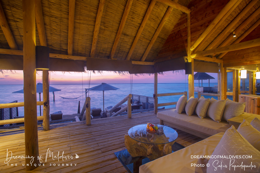 la Private Reserve Le coucher du soleil depuis l'une des terrasses des chambres