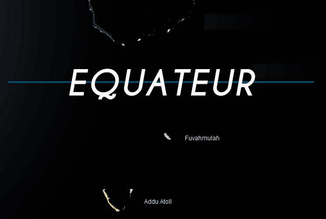 Ligne équateur passant par les Maldives