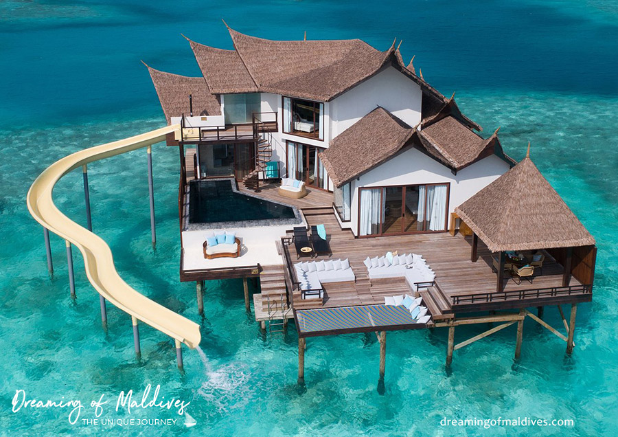 La villa sur pilotis avec toboggan Private Ocean with slide À OZEN Reserve Bolifushi Hôtel avec toboggans maldives