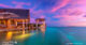 La Vue Depuis Une Villa Pilotis À Milaidhoo au Coucher De Soleil