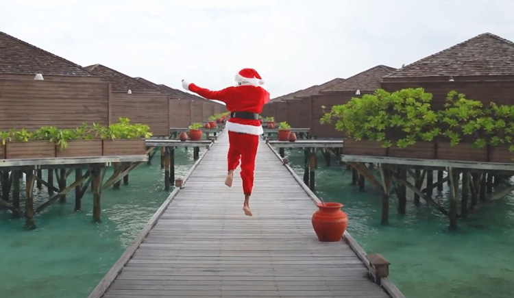 Père Noël à Meeru Maldives pour Noël