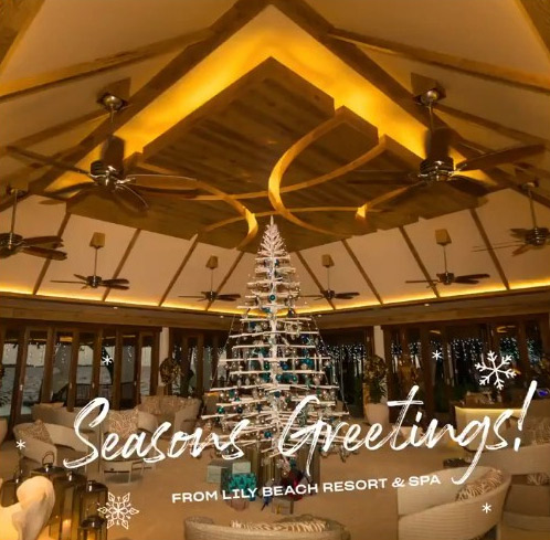 Sapin de Noël à Lily Beach Maldives