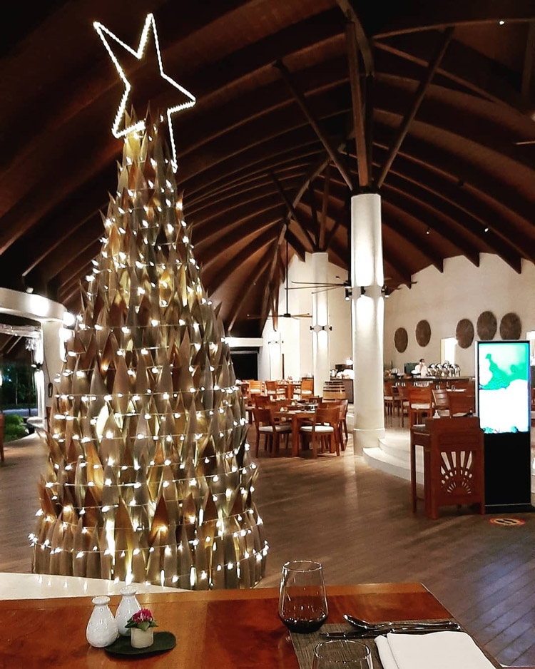 Sapin de Noël du restaurant The Résidence Maldives at Dhigurah
