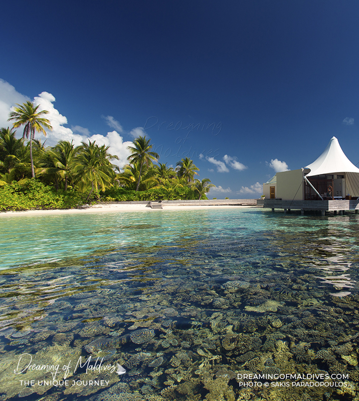 Le spa posé sur les récifs de W Maldives