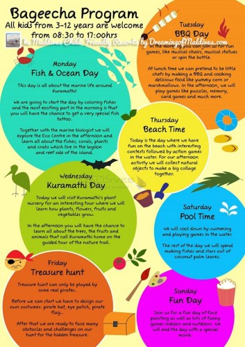 programme club enfants kuramathi