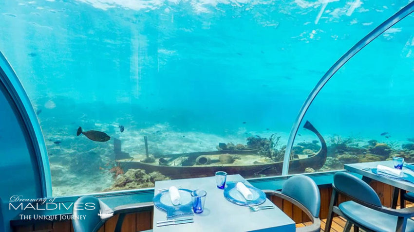 Le restaurant sous-marin d'Hurawalhi Maldives