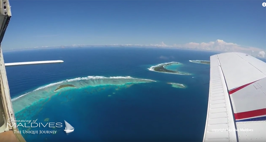 Vue de l'avion avant de sauter
