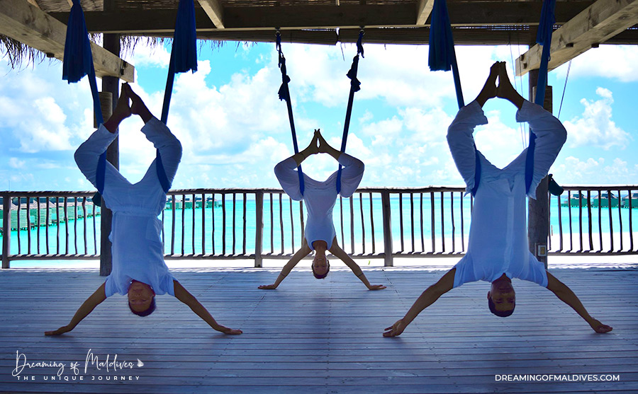 Yoga aérien Six Senses Laamu