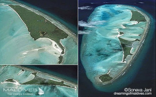 Soneva Jani Vue Aérienne sur l'Ile encore vierge