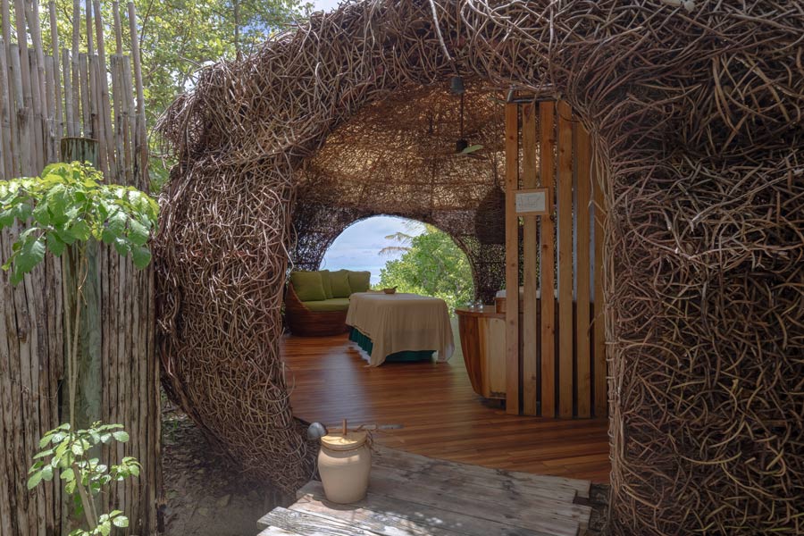 Un nid Vue extérieure spa Six Senses Laamu