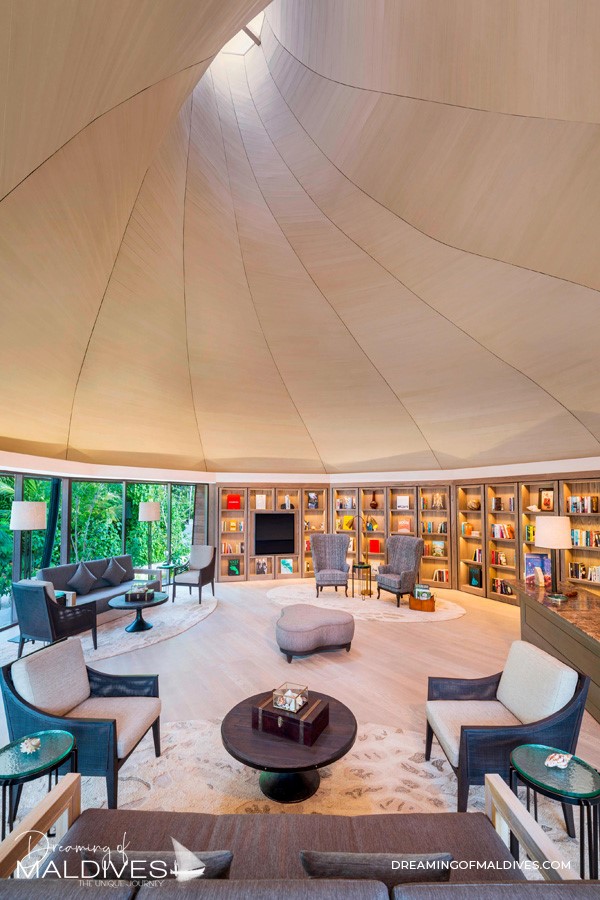 bibliothèque, the Library, en forme de conque géante