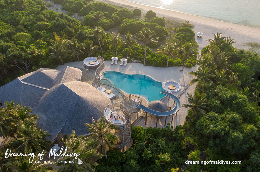 La Villa sur plage à 3 chambres avec toboggan de l'hôtel Soneva Jani