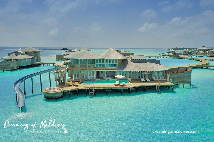 La Villa sur pilotis à 3 chambres avec toboggan de l'hôtel Soneva Jani