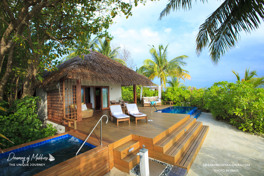 Les plus belles villas sur plage aux Maldives. La Villa Premium Baros avec Piscine à Baros Maldives Baros Premium Pool Villa