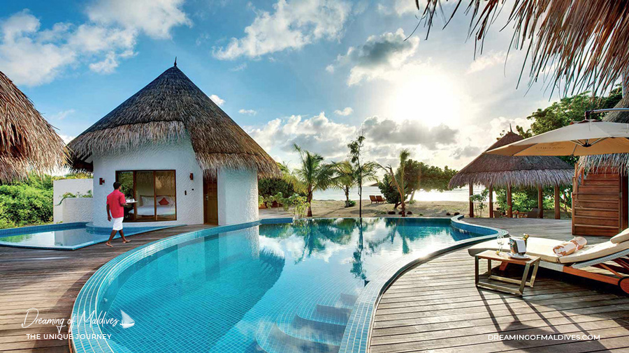 Les plus belles villas sur plage aux Maldives . Le Palace Hideaway à Hideaway Beach Resort . Hideaway Palace