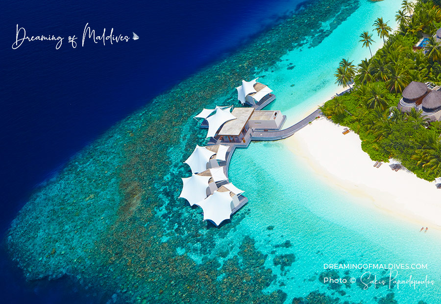 Vue aérienne du Spa de W Maldives