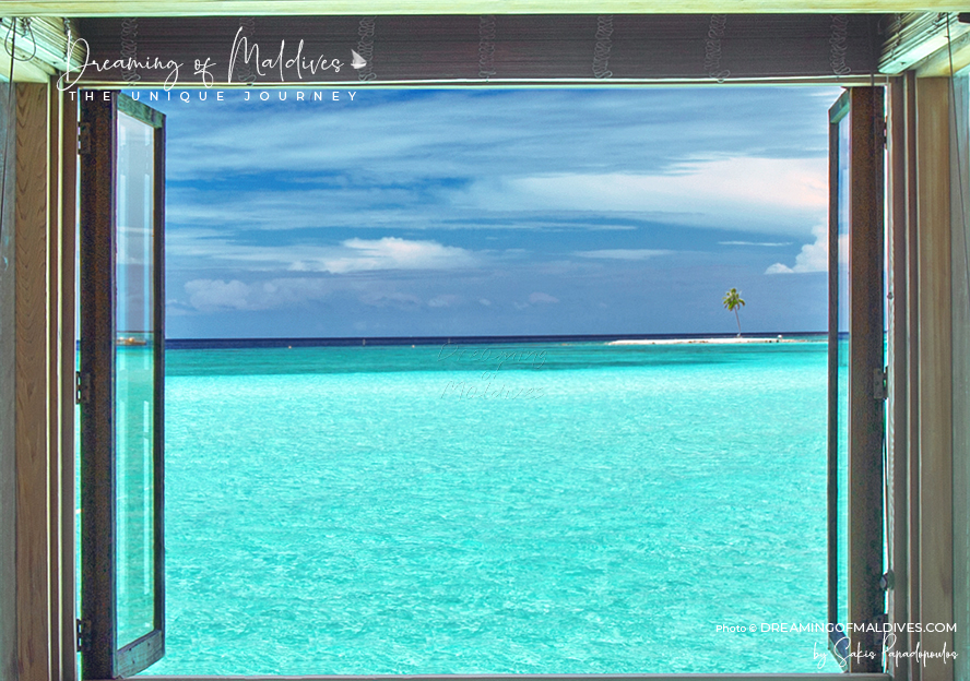 vue sur le lagon villa sur pilotis Gili Lankanfushi Maldives