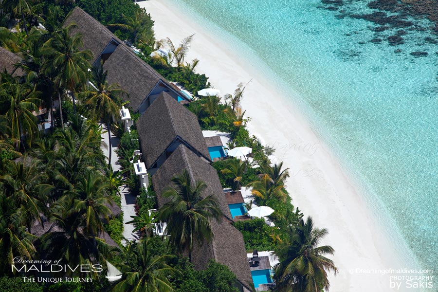 Kandolhu Maldives Beach Villa Aerial View