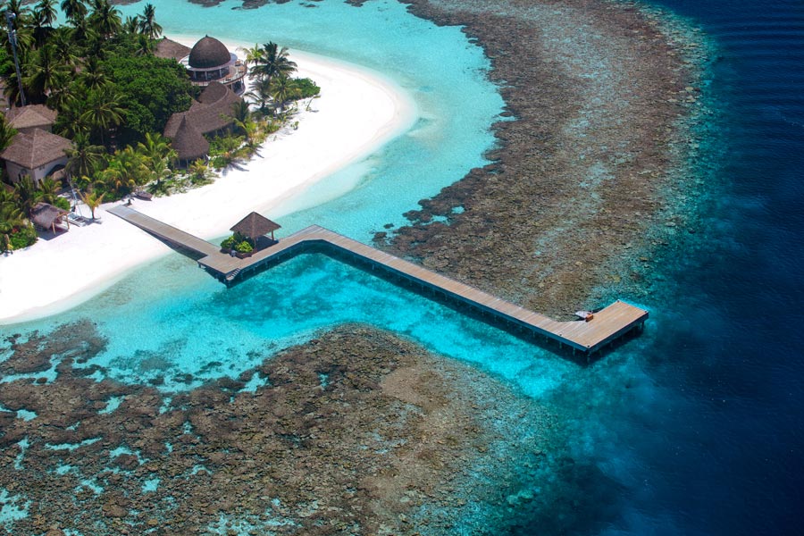 Kandolhu Maldives Island Aerial View