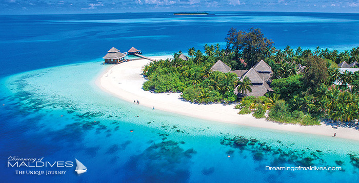 Adaaran Rannalhi Maldives Best Resort for snorkeling in Maldives.Aerial view