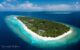 Amilla Maldives Aerial View with surrounding house reef. best maldives resort for snorkeling 
