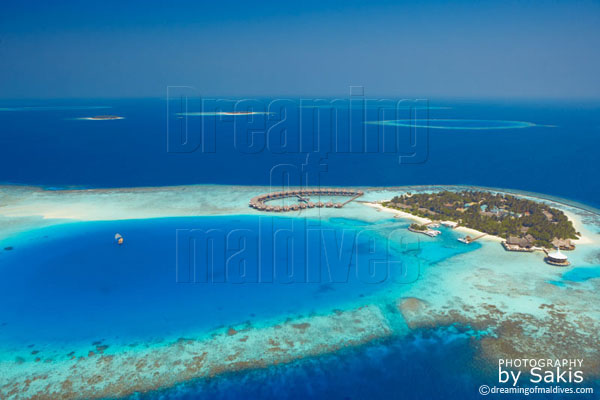 Maldives photo Gallery Baros Maldives Baros Maldives aerial view photo gallery