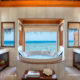 maldives beautiful bathroom with ocean view in Ocean Bungalow with Pool Huvafen Fushi