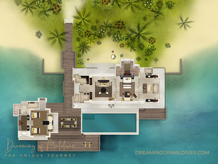 cheval blanc randheli lagoon garden villa 2 bedrooms floor plan