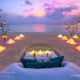 Extraordinary Made-of-Sand Sunset Beach Dining settings in Maldives