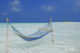 Hammock in the lagoon. Maldives