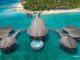 Aerial view of Iridium Spa at St Regis Vommuli Maldives