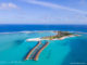 Kuda Villingili Aerial view luxury surfer resort