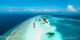 Dhigurah's sandbank LUX* South Ari resort aerial view