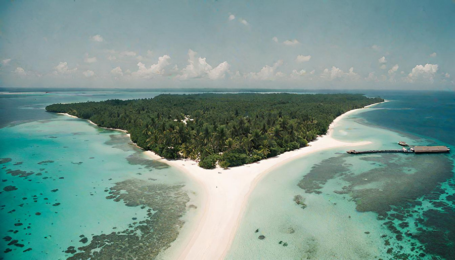 Maldives AI generated image island