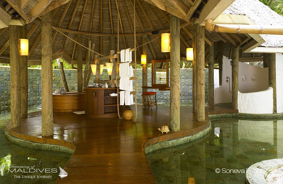 The Most Extraordinary Hotel Bathrooms in Maldives - SONEVA FUSHI