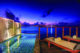 Water villa Pool at dusk