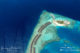 OBLU Sangeli snorkeling island aerial view at the house reefs