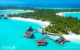 Aerial view at one of Reethi Rah's set of water villas.