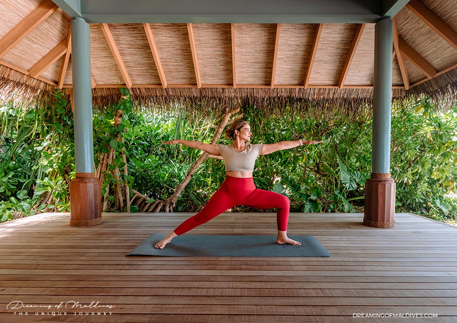 practice yoga at vakkaru maldives with anju