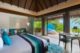 pullman maldives beach villa bedroom and view