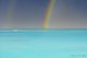 Rainbow over an island in Maldives