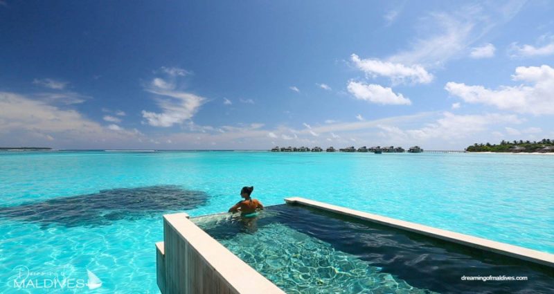Six Senses Laamu View from a Water Villa with pool