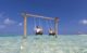 The Swing for 2 in the lagoon at Anantara Dhigu