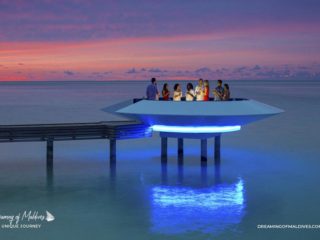 The Incredible UFO shaped Bar at Kandima Maldives