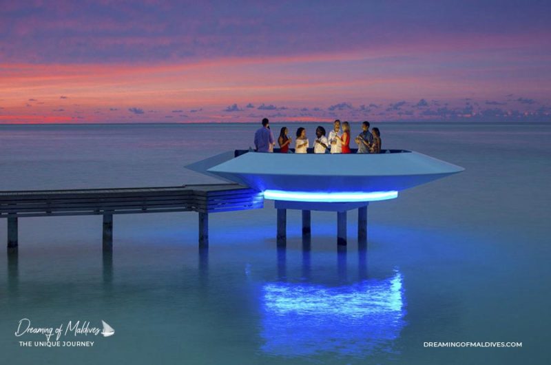 The Incredible UFO shaped Bar at Kandima Maldives