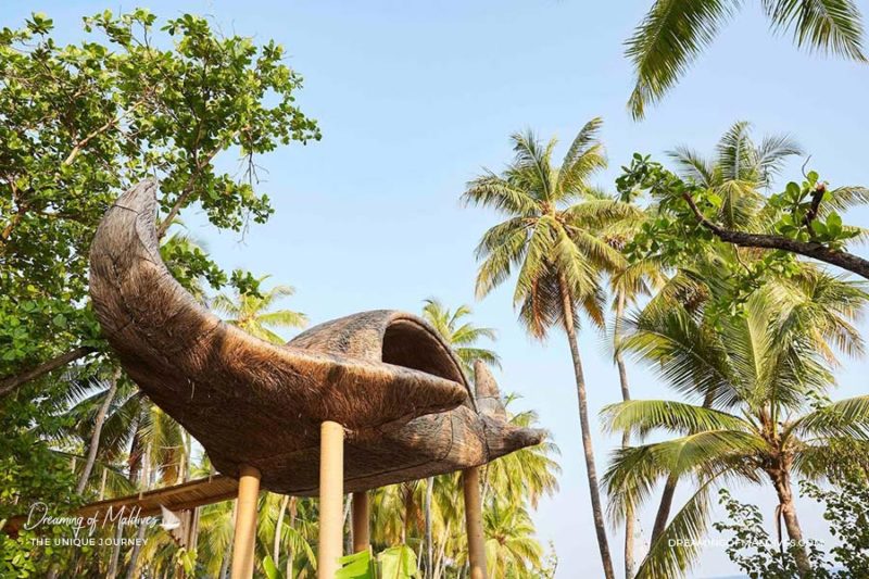 The Incredible Manta Ray shaped tree house at Joali Maldives