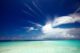 Maldives small thunderstorm at the horizon