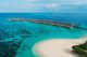 W Maldives aerial view water villas