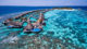W Maldives aerial view water villas